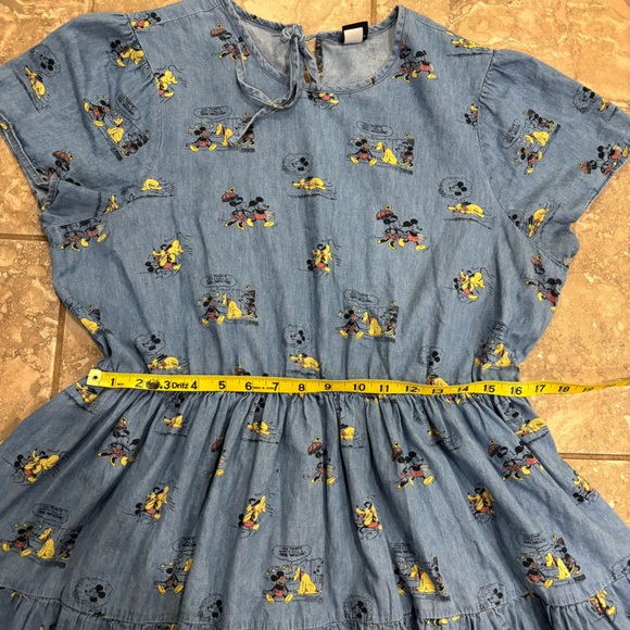 Disney Her Universe Mickey & Friends Chambray Dress Adults Blue Size XL - Picture 11 of 15